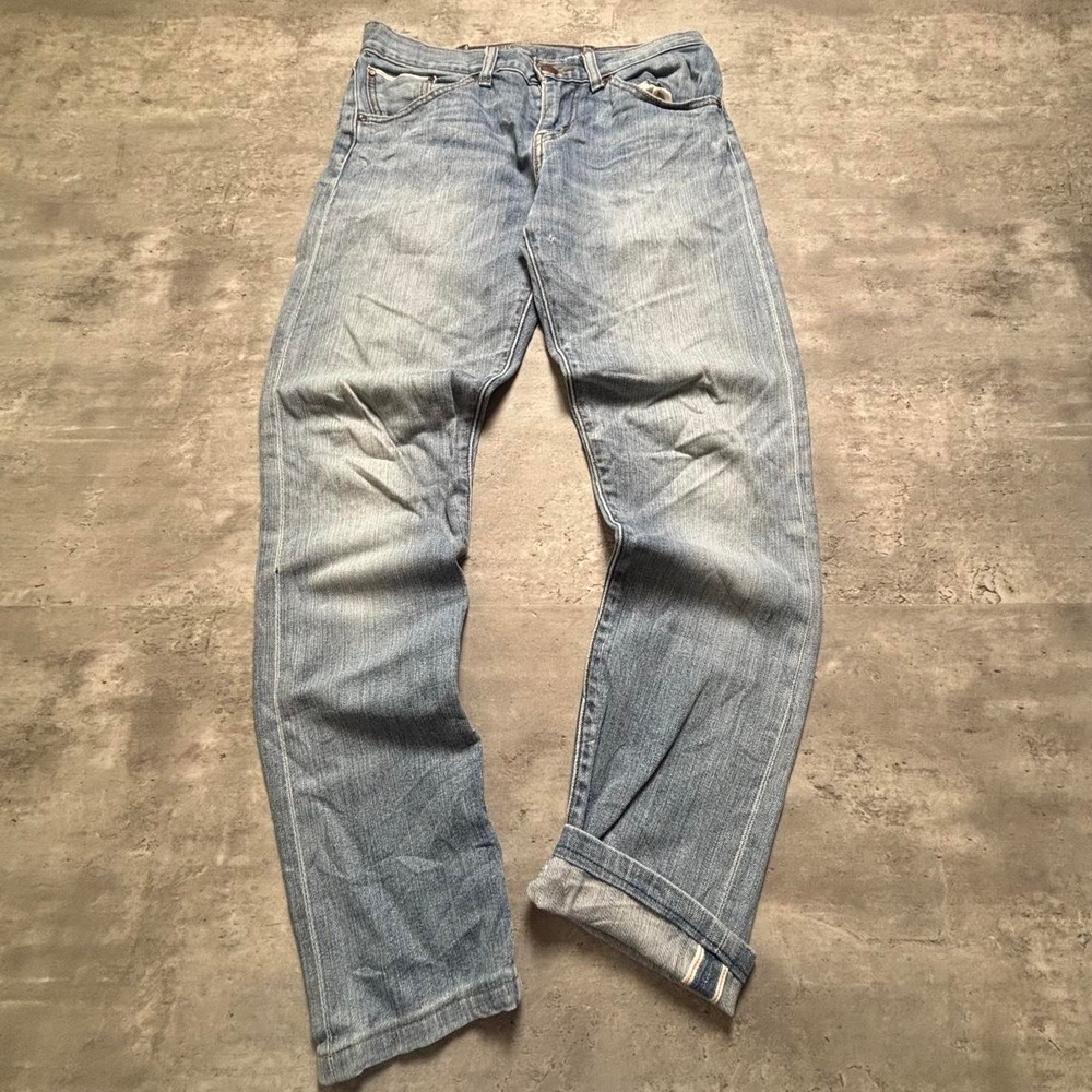 Levi's Selvedge Denim Jeans Women 27 Blue Good Y2K Faded Boyfriend Skinny J383